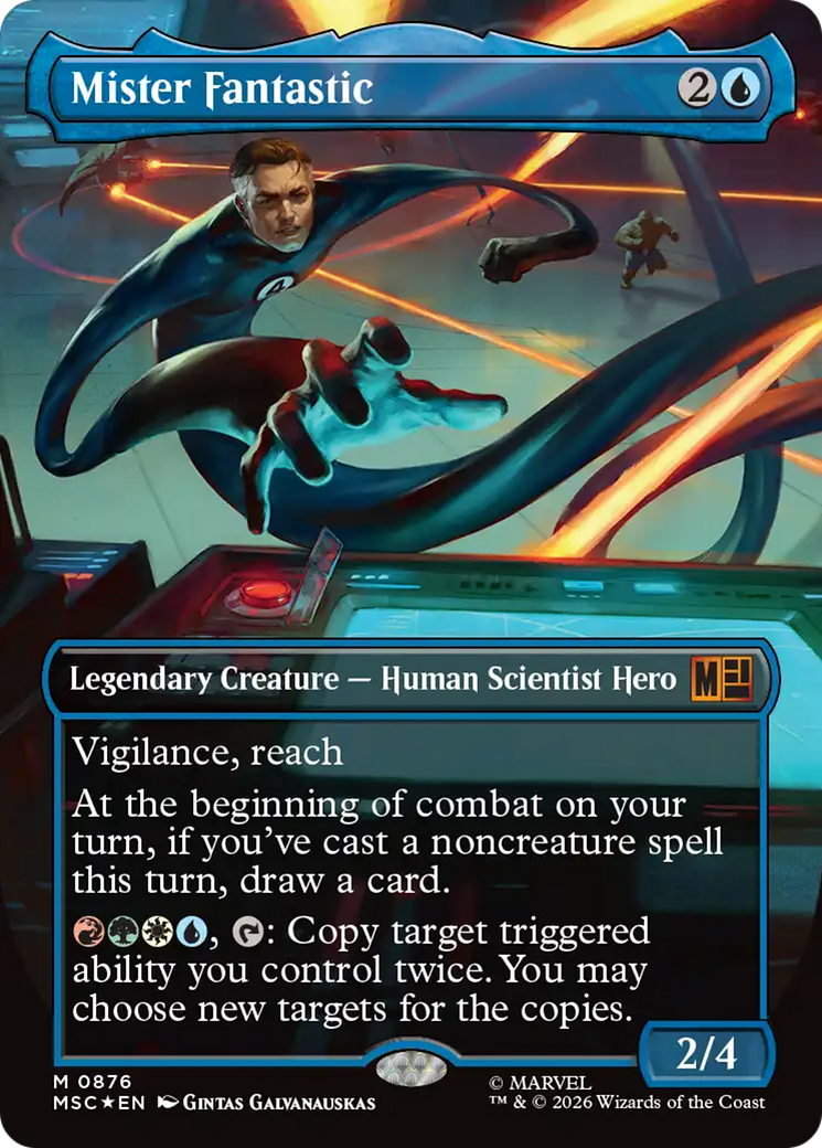Mister Fantastic (Borderless) (Surge Foil) [Marvel Super Heroes Commander] | Exor Games Summserside