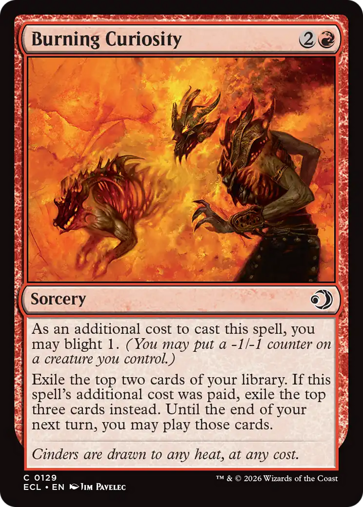 Burning Curiosity [Lorwyn Eclipsed] | Exor Games Summserside