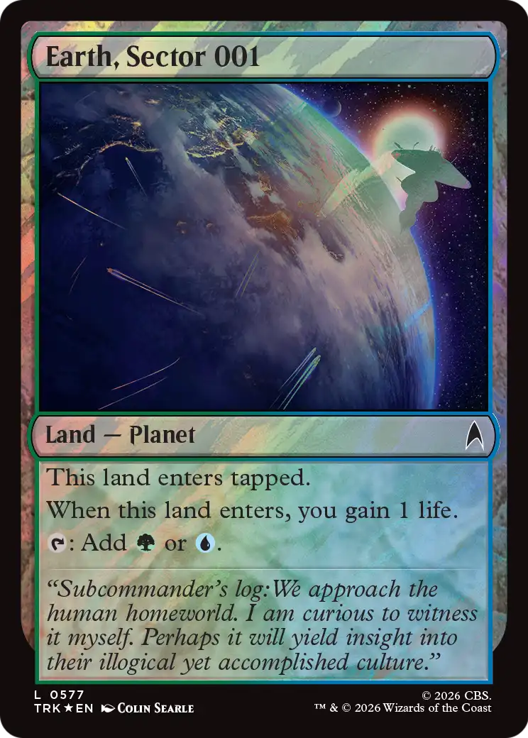 Earth, Sector 001 (Surge Foil) [Star Trek] | Exor Games Summserside