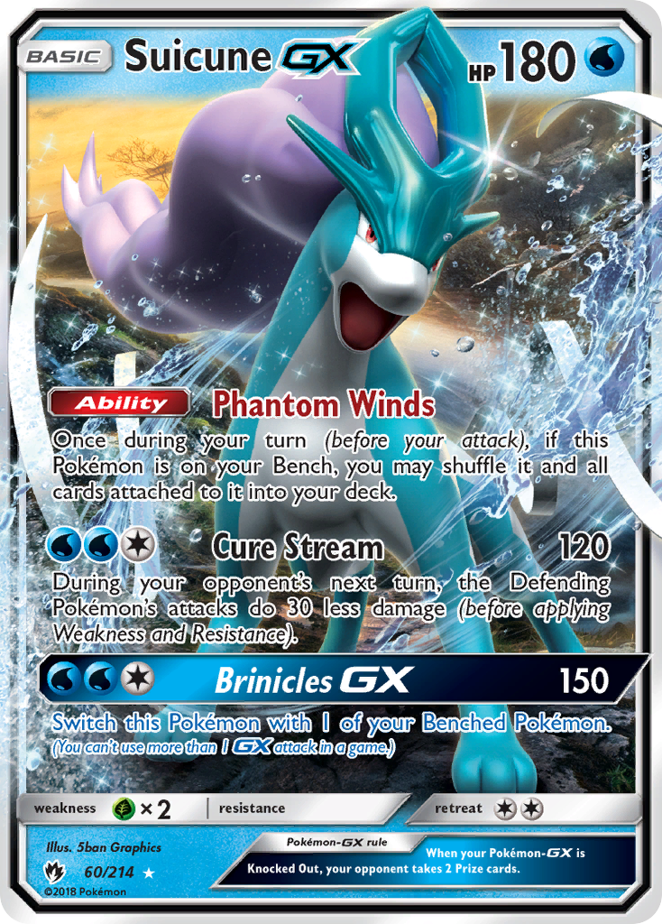 Suicune GX (60/214) [Sun & Moon: Lost Thunder] | Exor Games Summserside
