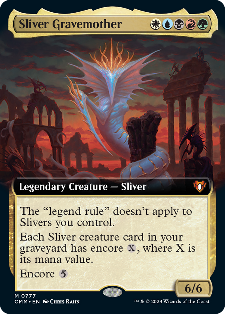 Sliver Gravemother (Extended Art) [Commander Masters] | Exor Games Summserside