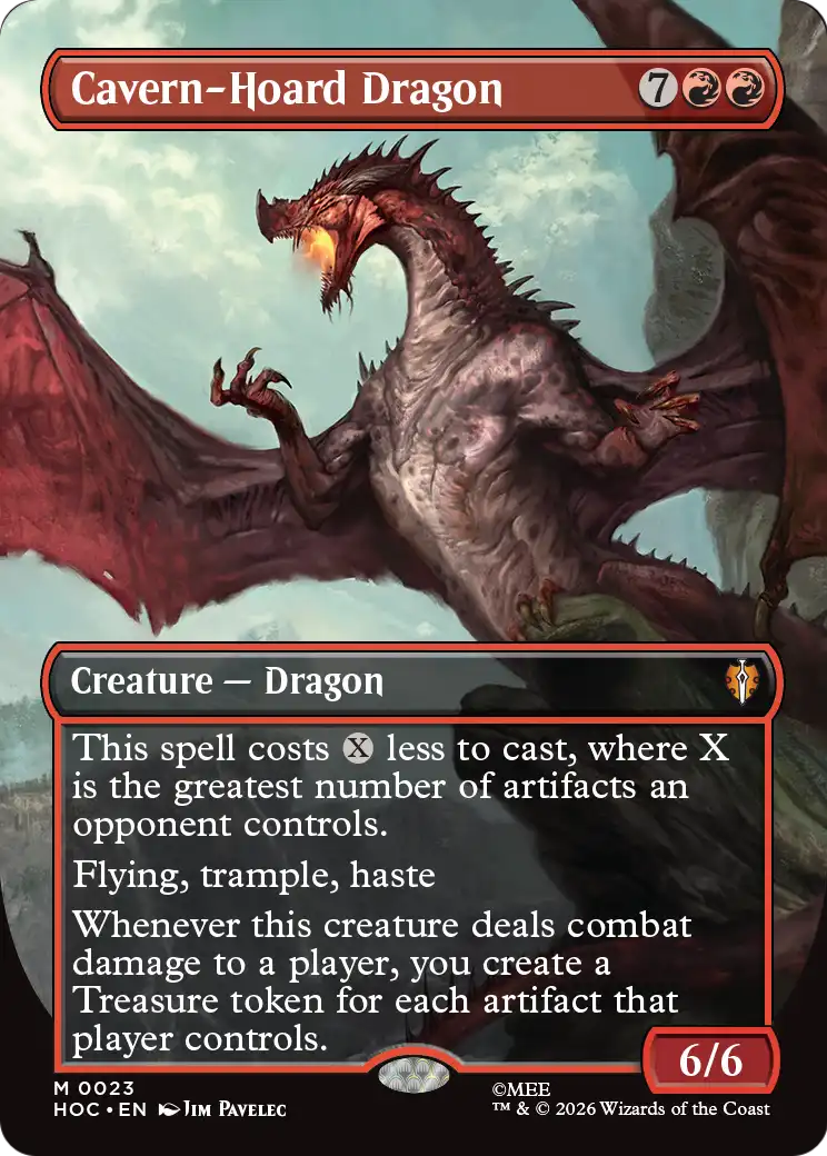Cavern-Hoard Dragon (Borderless) [The Hobbit: Eternal-Legal] | Exor Games Summserside