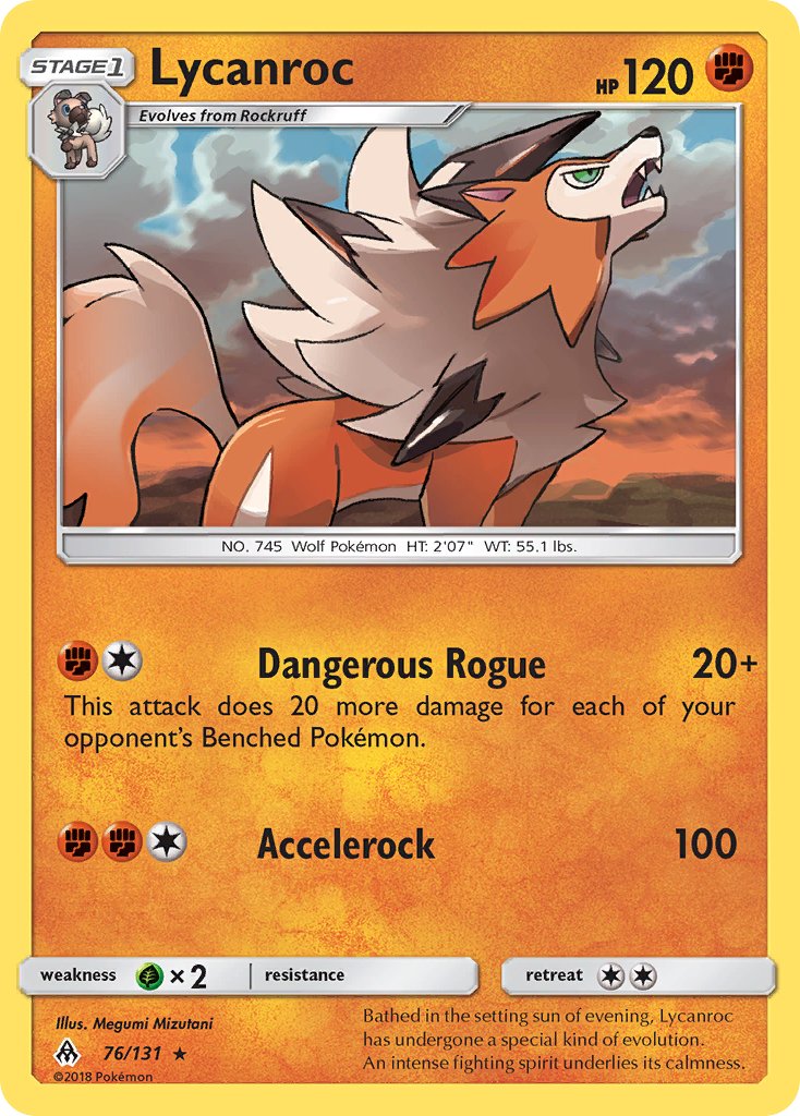 Lycanroc (76/131) (Theme Deck Exclusive) [Sun & Moon: Forbidden Light] | Exor Games Summserside