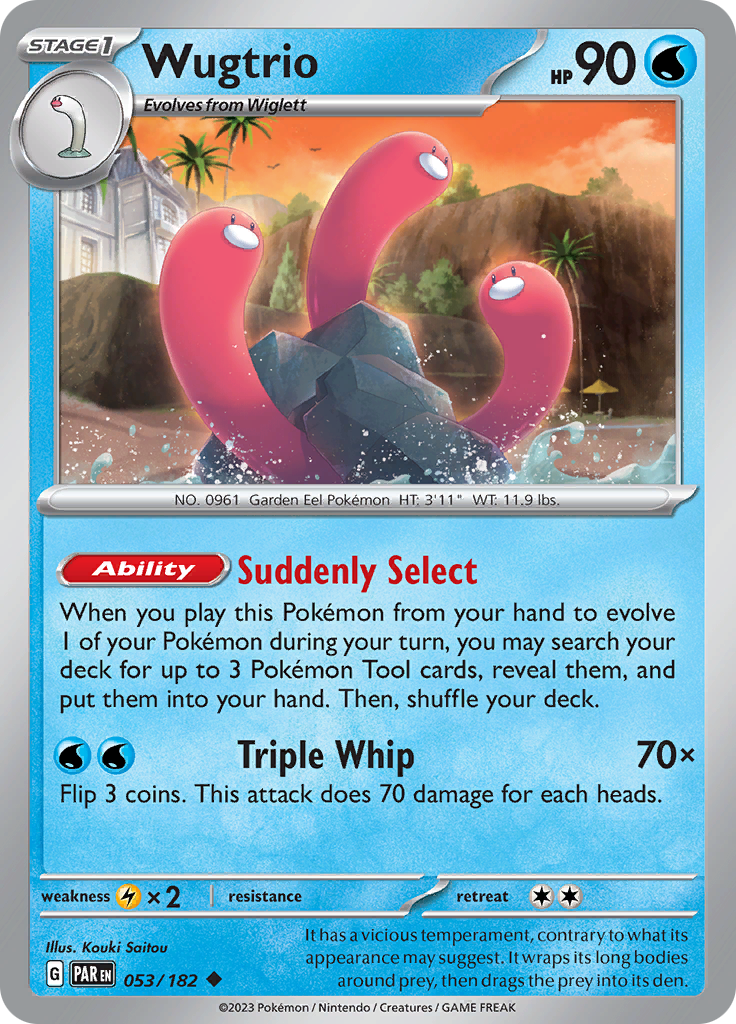 Wugtrio (053/182) [Scarlet & Violet: Paradox Rift] | Exor Games Summserside