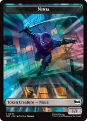 Treasure // Ninja Double-Sided Token [Teenage Mutant Ninja Turtles Commander Tokens] | Exor Games Summserside