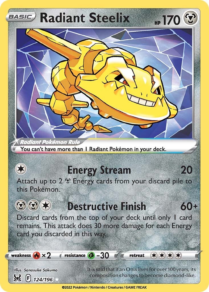 Radiant Steelix (124/196) [Sword & Shield: Lost Origin] | Exor Games Summserside