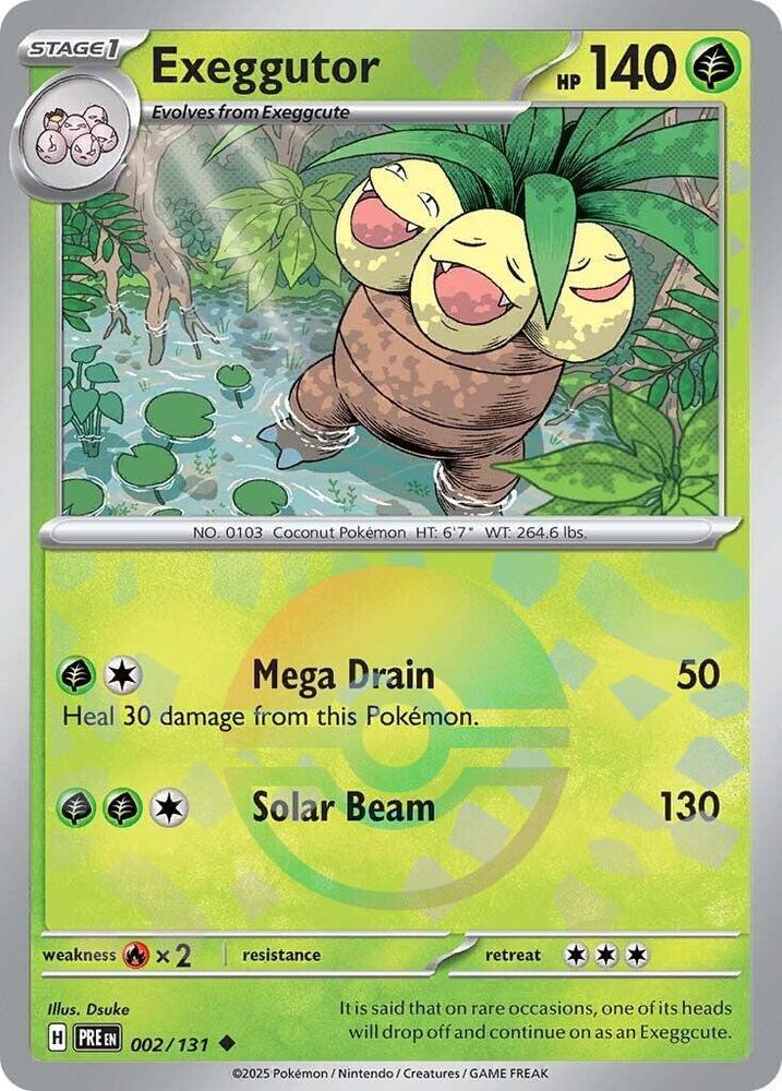 Exeggutor (002/131) (Poke Ball Pattern) [Scarlet & Violet: Prismatic Evolutions] | Exor Games Summserside