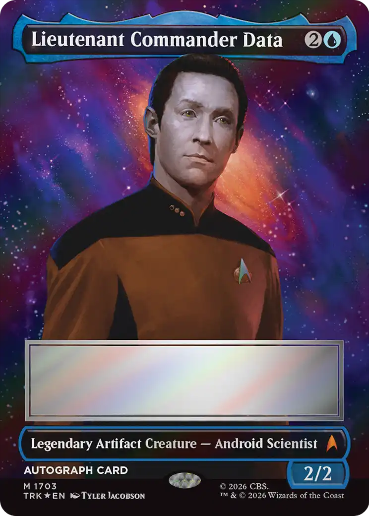 Lieutenant Commander Data (Borderless) (Signed) [Star Trek] | Exor Games Summserside