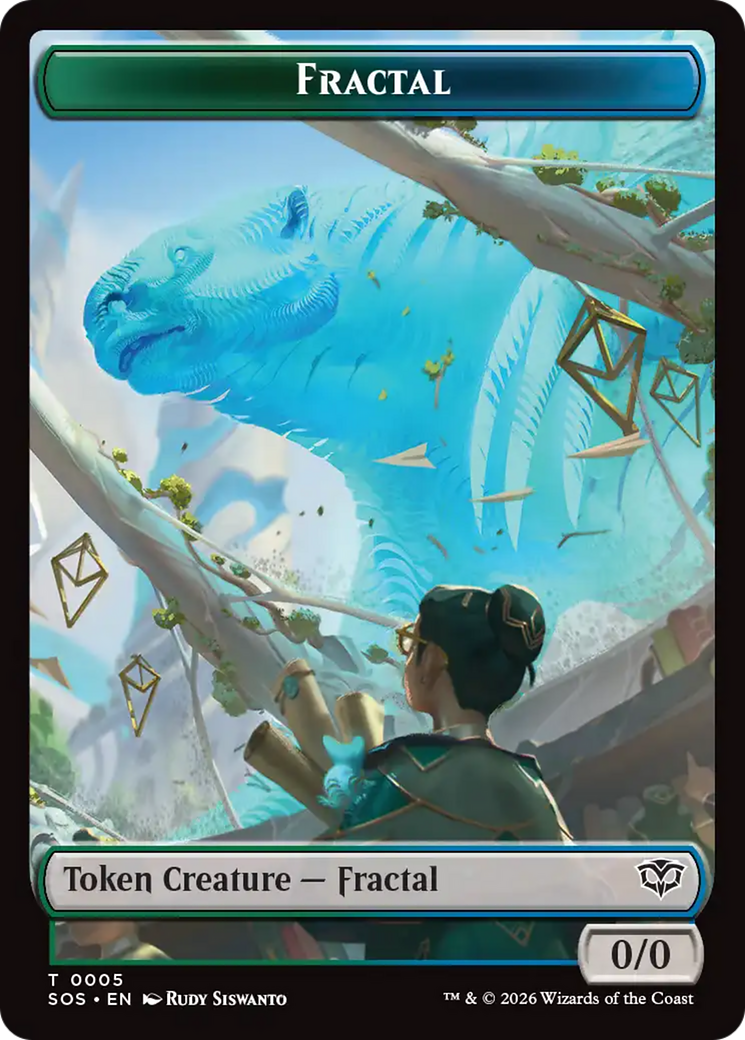 Fractal (0005) // Spirit (0011) Double-Sided Token [Secrets of Strixhaven Tokens] | Exor Games Summserside