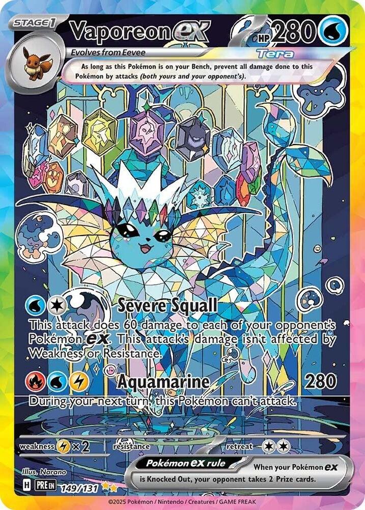 Vaporeon ex (149/131) [Scarlet & Violet: Prismatic Evolutions] | Exor Games Summserside