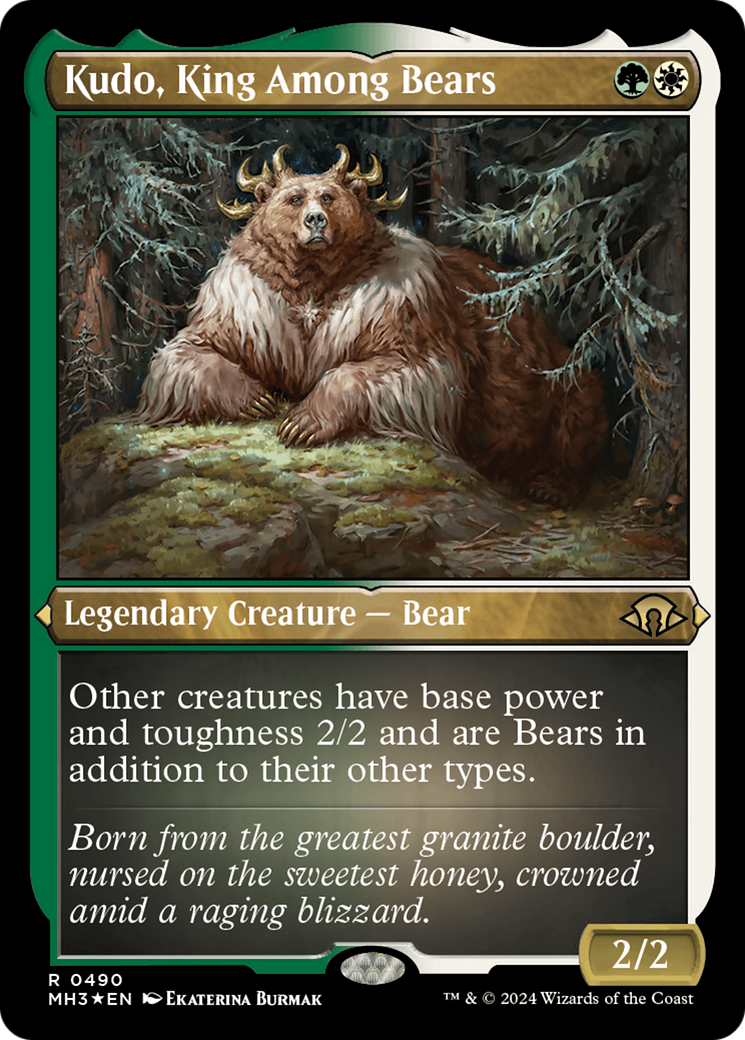 Kudo, King Among Bears (Foil Etched) [Modern Horizons 3] | Exor Games Summserside