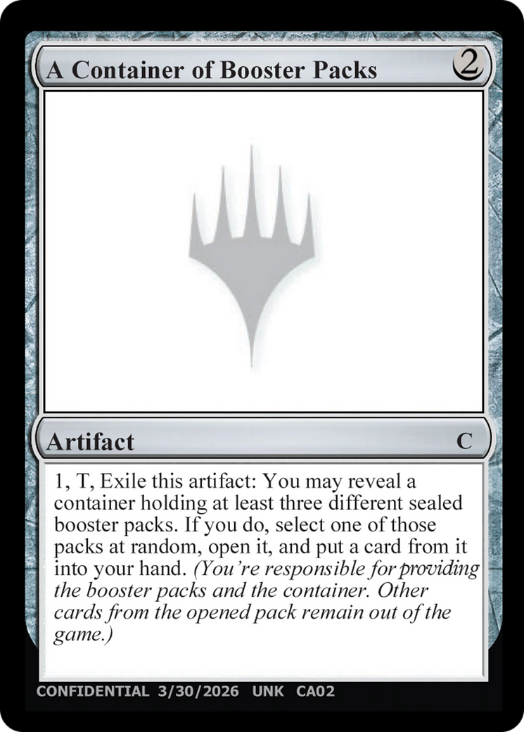 A Container of Booster Packs [Unknown Event] | Exor Games Summserside
