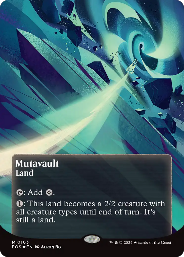 Mutavault (0163) (Borderless) (Galaxy Foil) [Edge of Eternities: Stellar Sights] | Exor Games Summserside