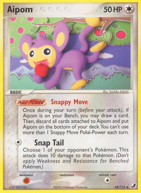 Aipom (34/115) [EX: Unseen Forces] | Exor Games Summserside