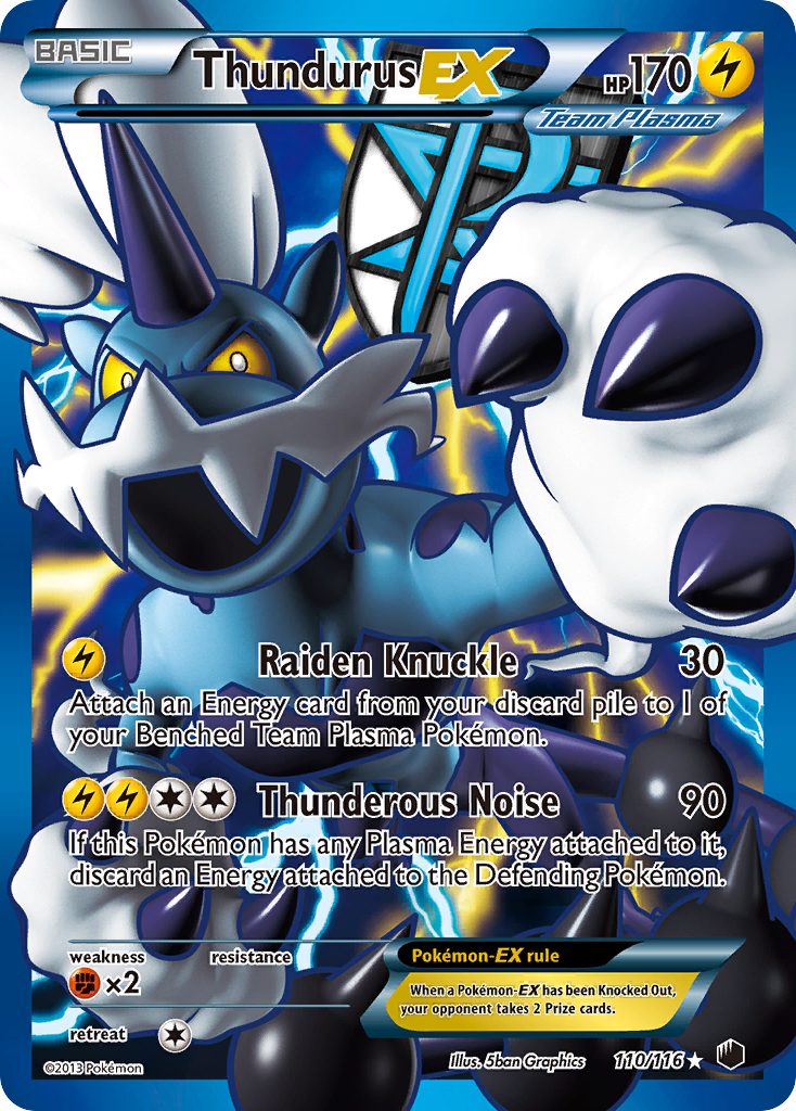 Thundurus EX (110/116) [Black & White: Plasma Freeze] | Exor Games Summserside