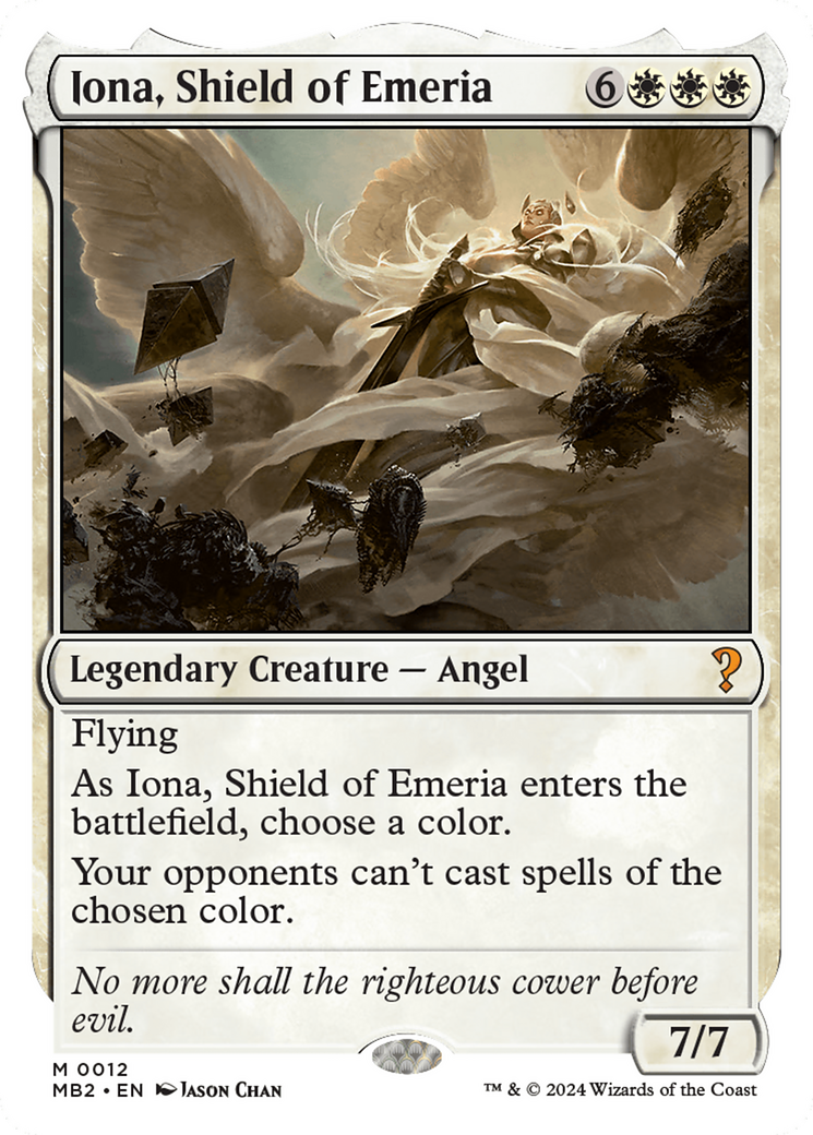 Iona, Shield of Emeria (White Border) [Mystery Booster 2] | Exor Games Summserside