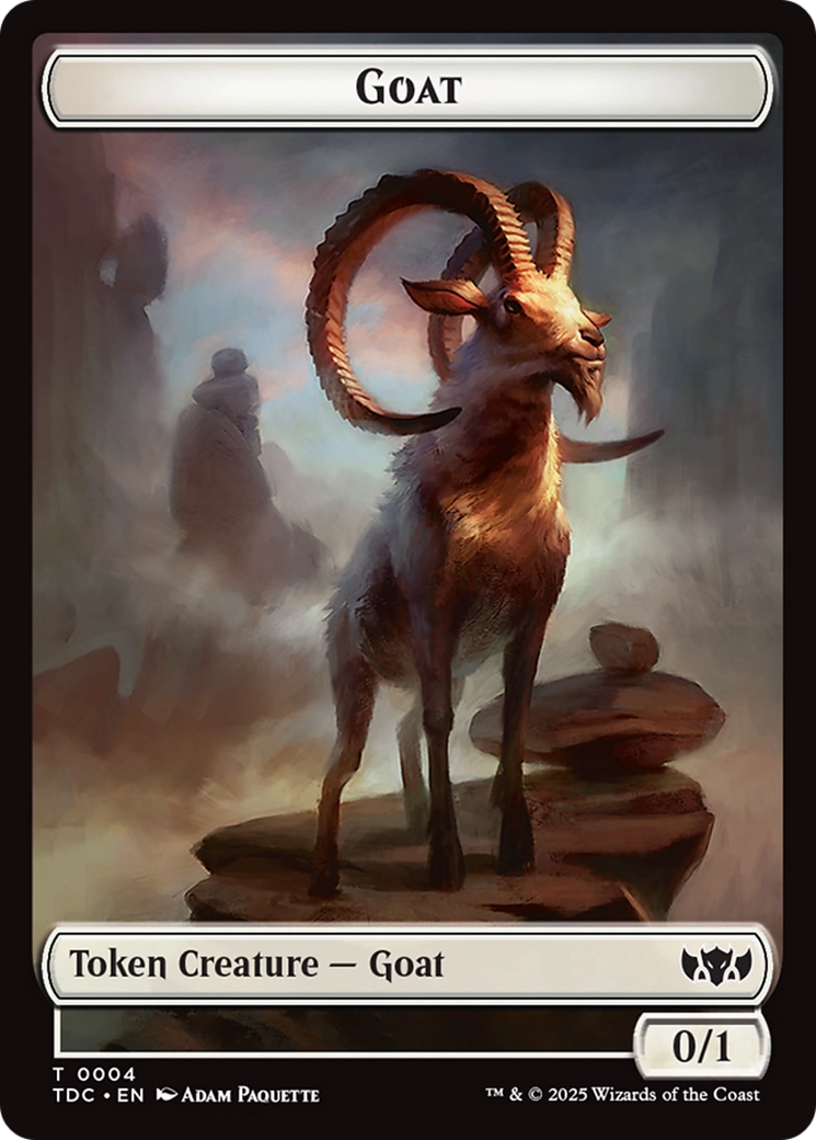 Goat // Timeless Witness Double-Sided Token [Tarkir: Dragonstorm Commander Tokens] | Exor Games Summserside