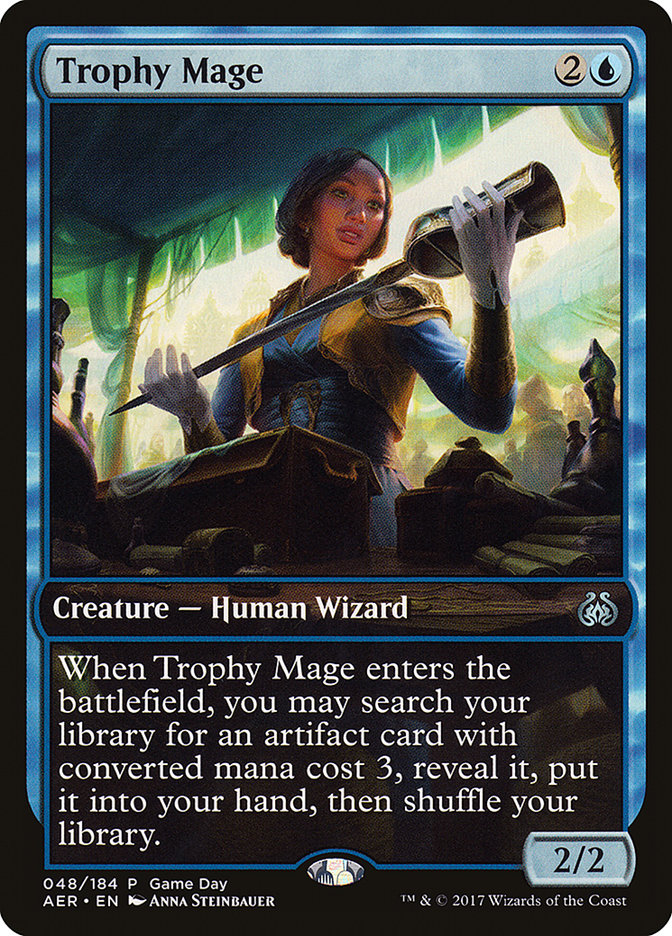 Trophy Mage (Game Day) [Aether Revolt Promos] | Exor Games Summserside