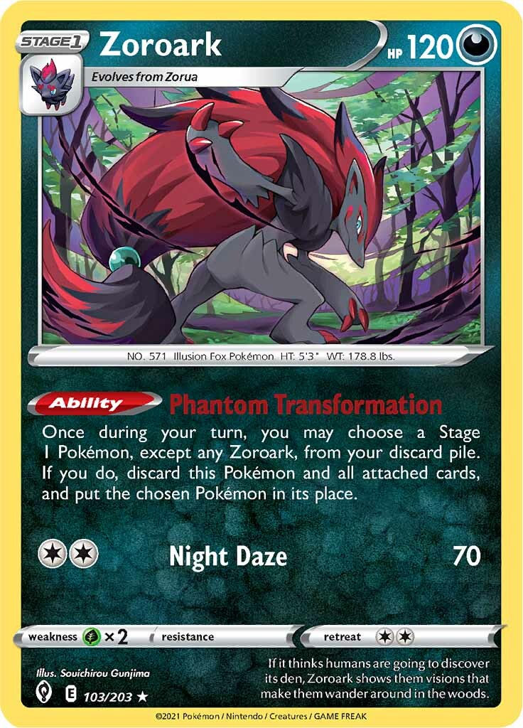 Zoroark (103/203) [Sword & Shield: Evolving Skies] | Exor Games Summserside