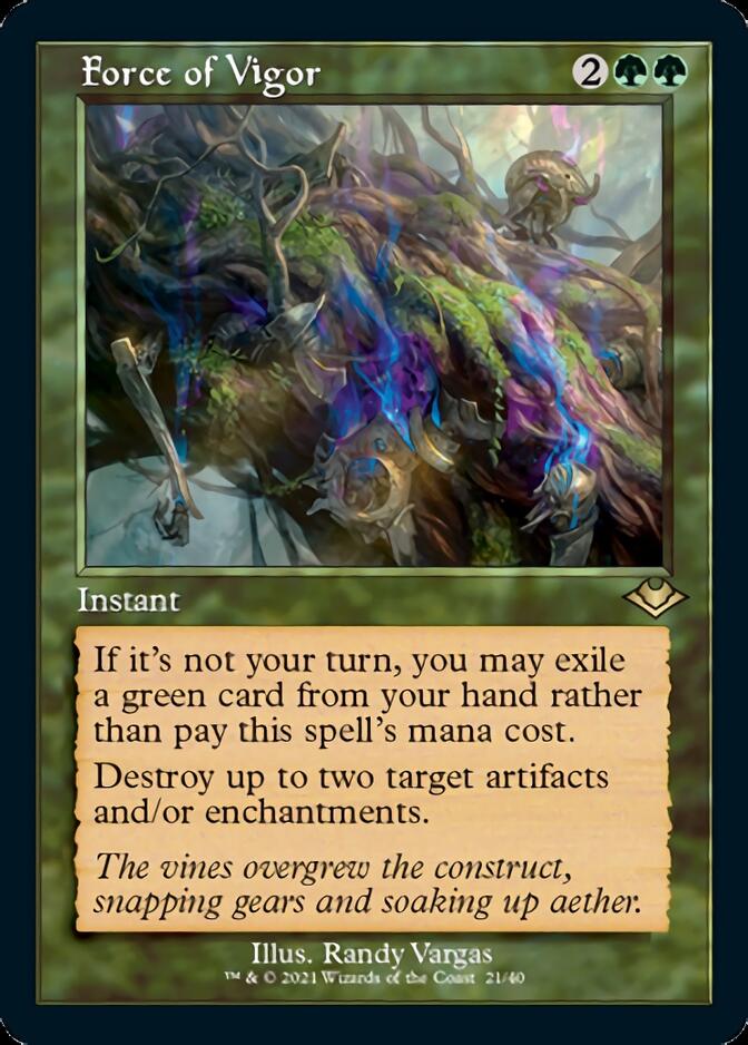 Force of Vigor (Retro Foil Etched) [Modern Horizons] | Exor Games Summserside