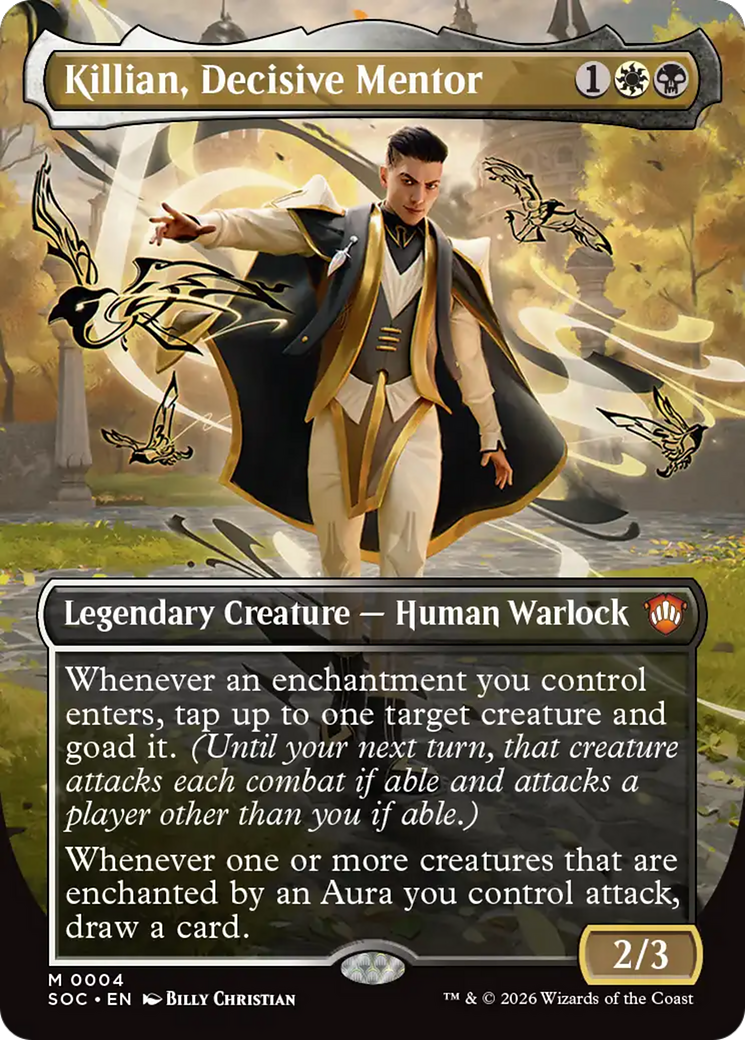 Killian, Decisive Mentor (Borderless) [Secrets of Strixhaven Commander] | Exor Games Summserside