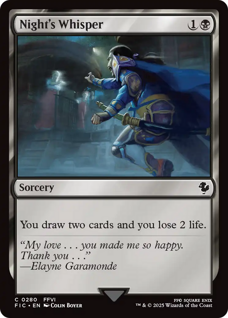 Night's Whisper [FINAL FANTASY Commander] | Exor Games Summserside