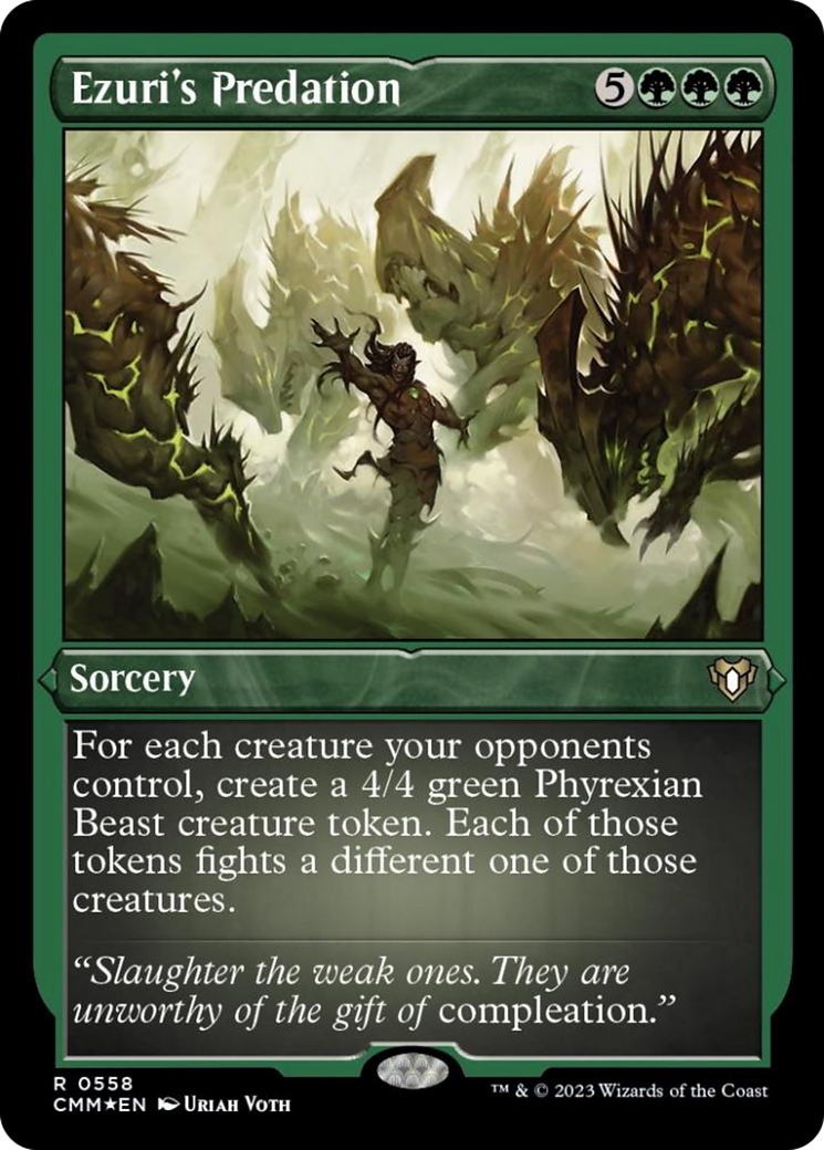 Ezuri's Predation (Foil Etched) [Commander Masters] | Exor Games Summserside