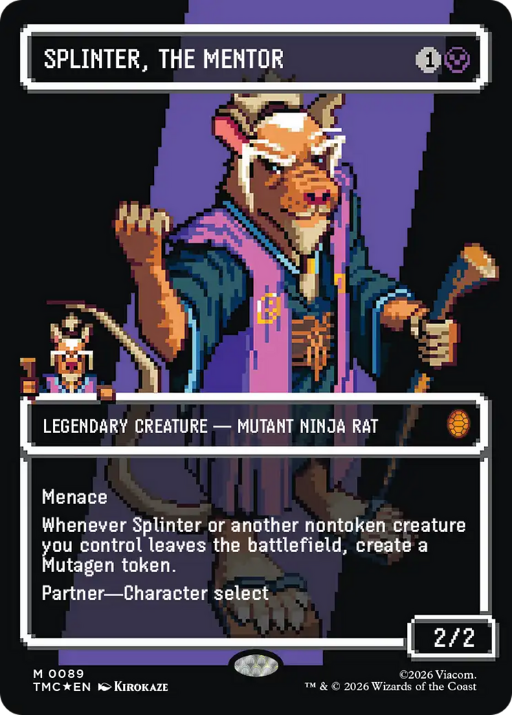 Splinter, the Mentor (0089) (Borderless) (Surge Foil) [Teenage Mutant Ninja Turtles Commander] | Exor Games Summserside