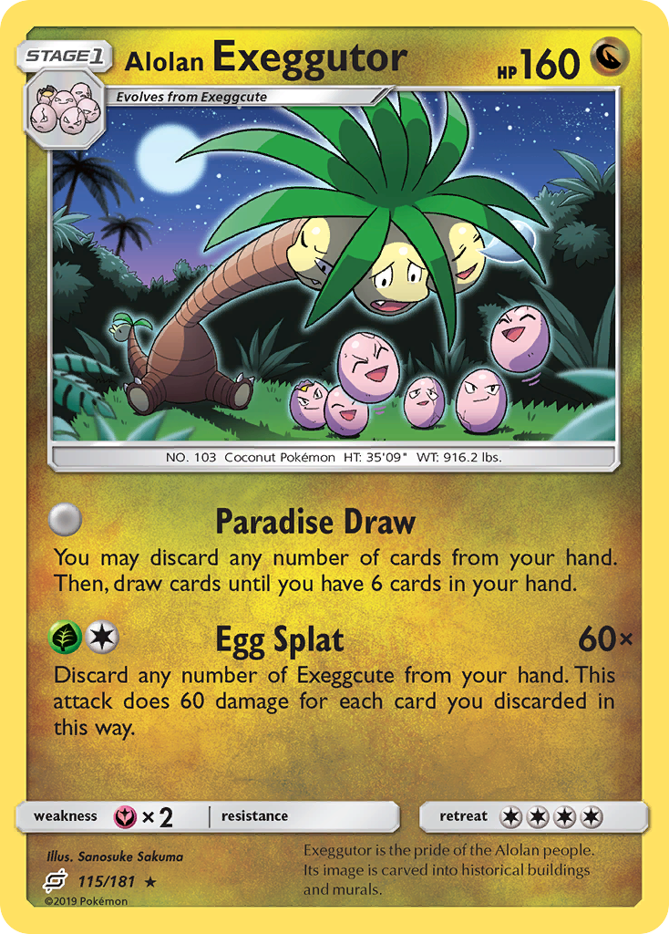 Alolan Exeggutor (115/181) [Sun & Moon: Team Up] | Exor Games Summserside