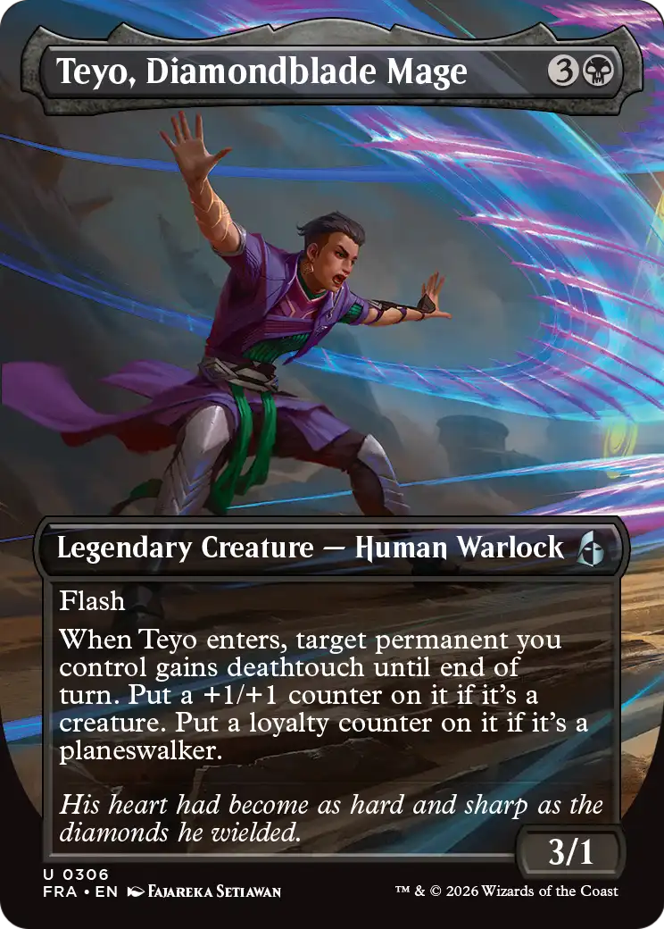Teyo, Diamondblade Mage (Borderless) [Reality Fracture] | Exor Games Summserside