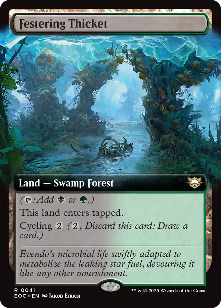 Festering Thicket (Extended Art) [Edge of Eternities Commander] | Exor Games Summserside