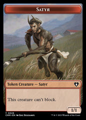 Spirit (0010) // Satyr Double-Sided Token [Commander Masters Tokens] | Exor Games Summserside