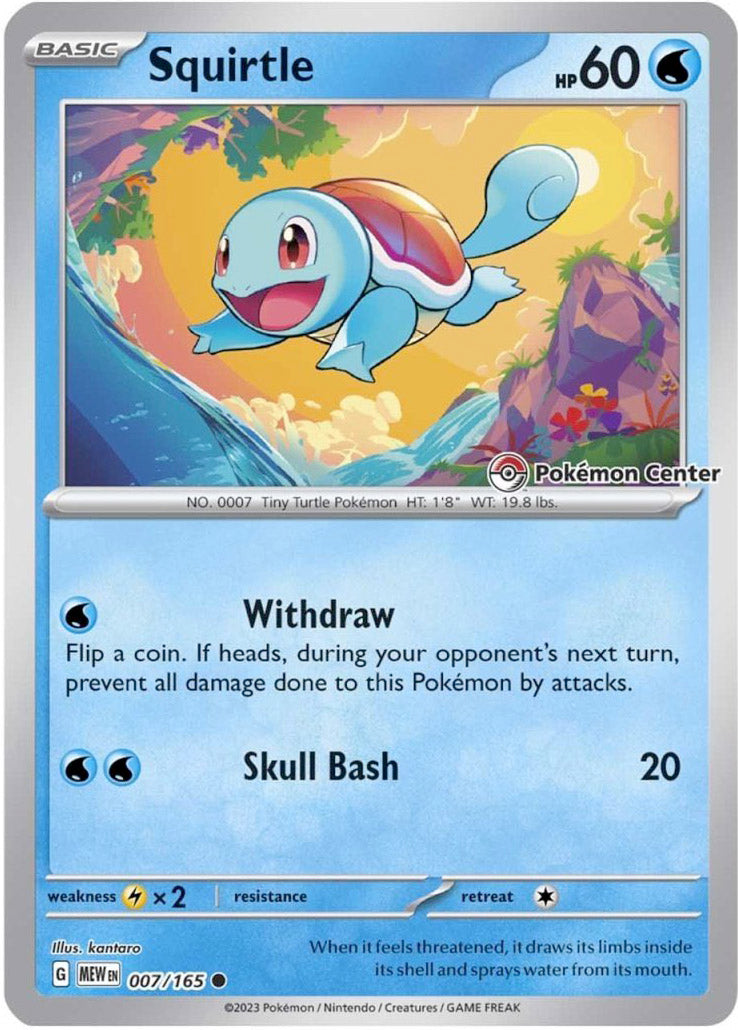 Squirtle (007/165) (Pokemon Center Exclusive) [Scarlet & Violet: Black Star Promos] | Exor Games Summserside