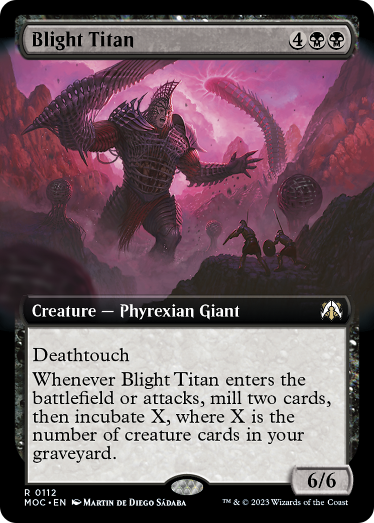 Blight Titan (Extended Art) [March of the Machine Commander] | Exor Games Summserside