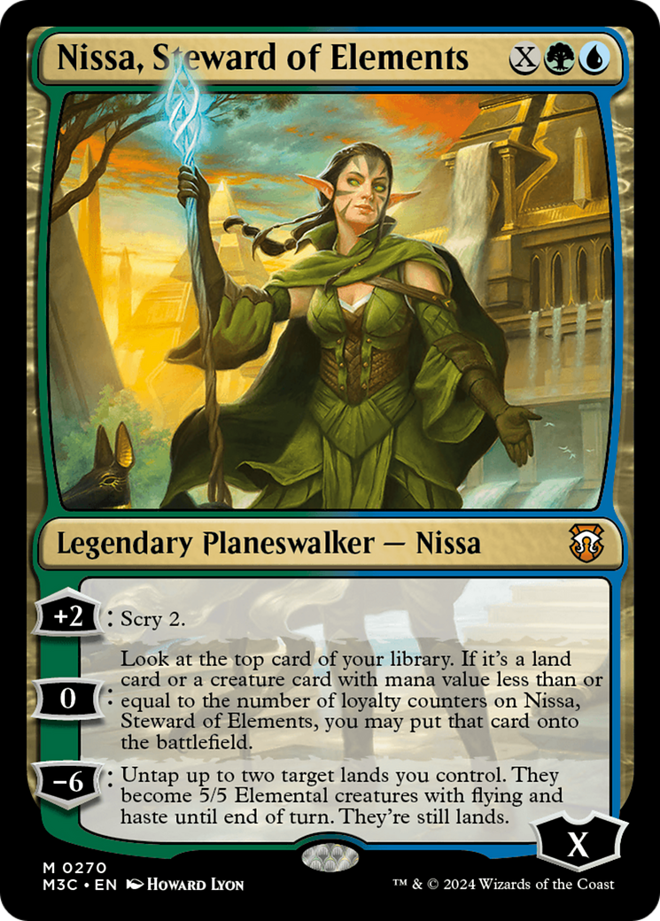 Nissa, Steward of Elements (Ripple Foil) [Modern Horizons 3 Commander] | Exor Games Summserside