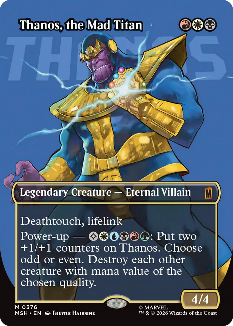 Thanos, the Mad Titan (Borderless) (0367) [Marvel Super Heroes] | Exor Games Summserside