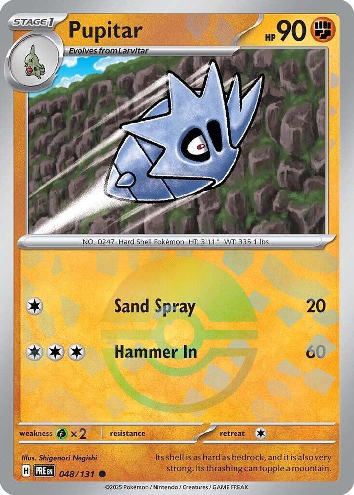 Pupitar (048/131) (Poke Ball Pattern) [Scarlet & Violet: Prismatic Evolutions] | Exor Games Summserside