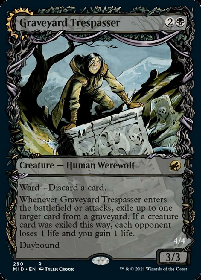 Graveyard Trespasser // Graveyard Glutton (Showcase Equinox) [Innistrad: Midnight Hunt] | Exor Games Summserside