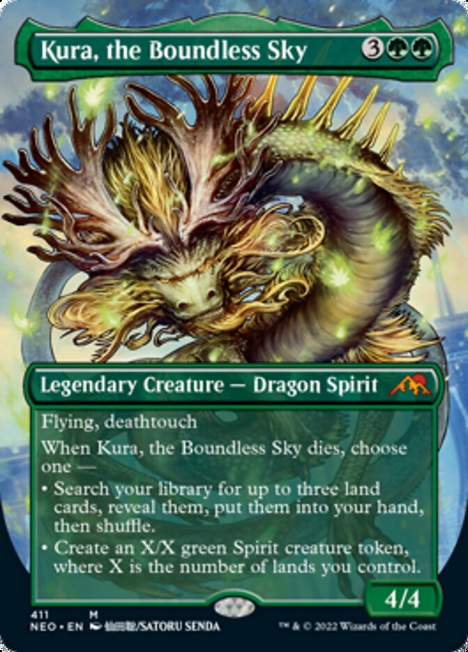 Kura, the Boundless Sky (Borderless Alternate Art) [Kamigawa: Neon Dynasty] | Exor Games Summserside