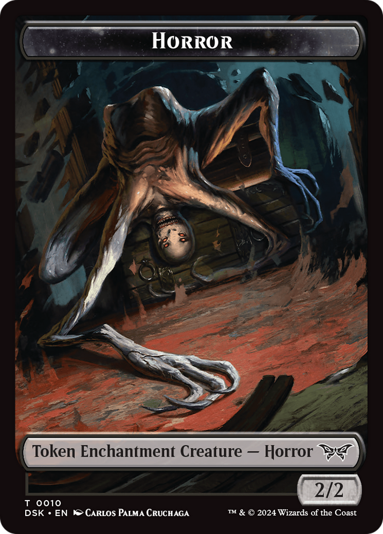 Horror // Copy Double-Sided Token [Duskmourn: House of Horror Tokens] | Exor Games Summserside