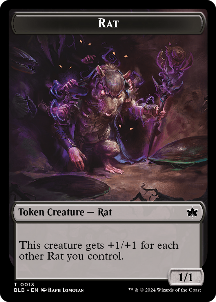 Rat Token [Bloomburrow Tokens] | Exor Games Summserside