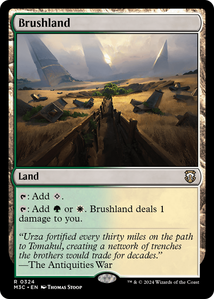 Brushland (Ripple Foil) [Modern Horizons 3 Commander] | Exor Games Summserside