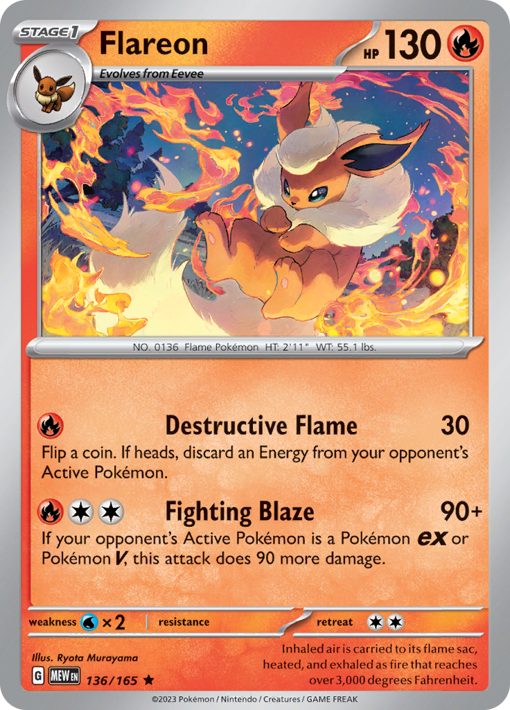 Flareon (136/165) [Scarlet & Violet: 151] | Exor Games Summserside