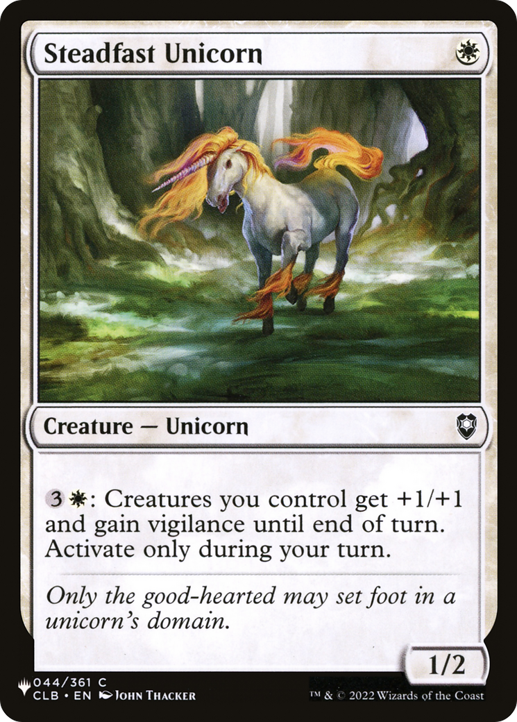 Steadfast Unicorn [The List Reprints] | Exor Games Summserside