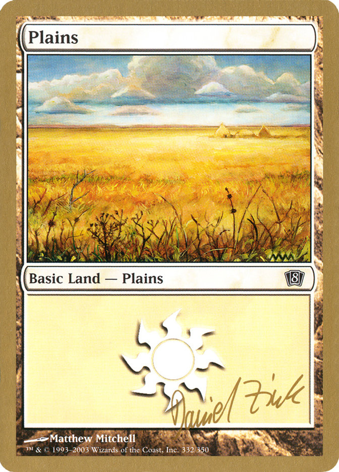 Plains (dz332) (Daniel Zink) [World Championship Decks 2003] | Exor Games Summserside