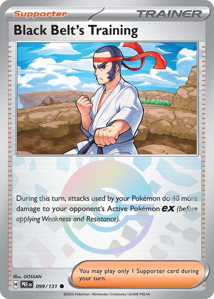 Black Belt's Training (099/131) (Poke Ball Pattern) [Scarlet & Violet: Prismatic Evolutions] | Exor Games Summserside