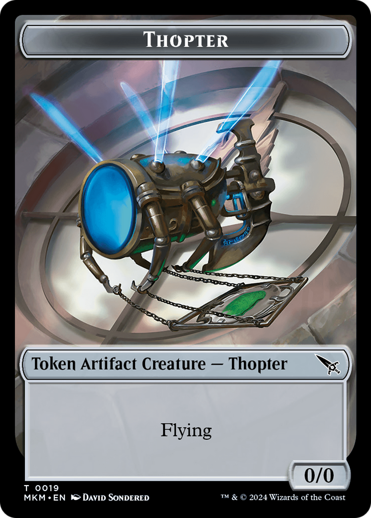 Detective // Thopter (0019) Double-Sided Token [Murders at Karlov Manor Tokens] | Exor Games Summserside