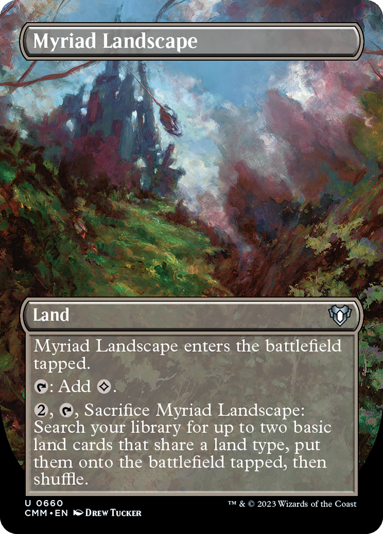 Myriad Landscape (Borderless Alternate Art) [Commander Masters] | Exor Games Summserside