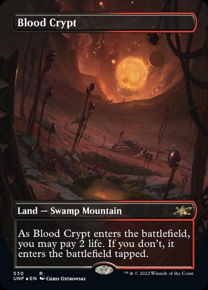 Blood Crypt (Borderless) (Galaxy Foil) [Unfinity] | Exor Games Summserside