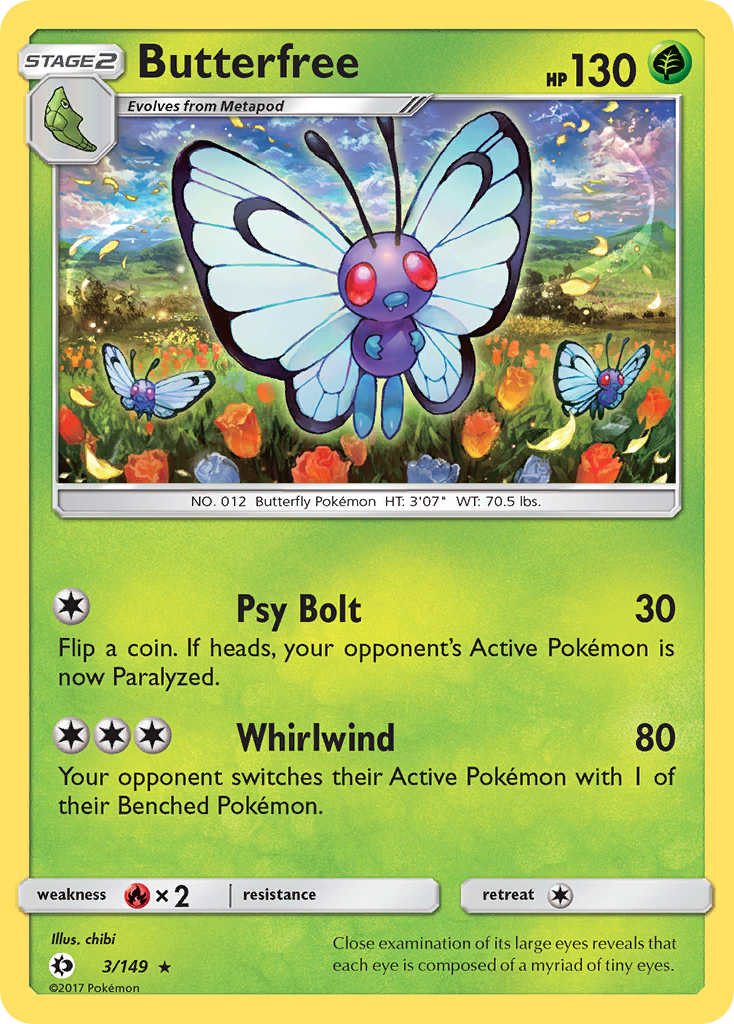 Butterfree (3/149) [Sun & Moon: Base Set] | Exor Games Summserside